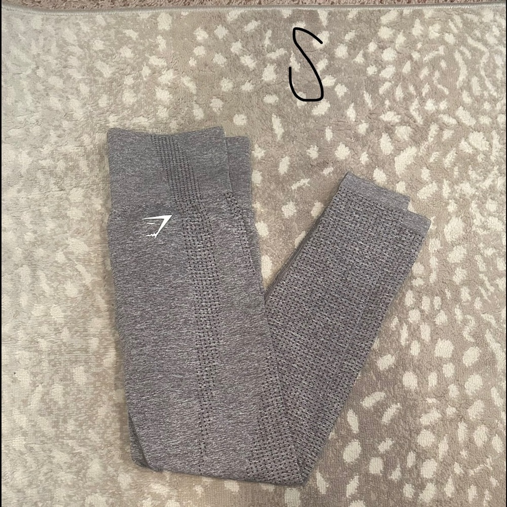 GYMSHARK vital 2.0 seamless grey leggings: SMALL
